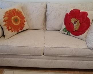 sofa bed with pillows