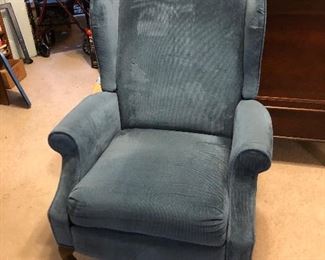 Queen Anne reclining wing chair
