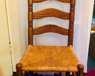 4 rush bottom chairs