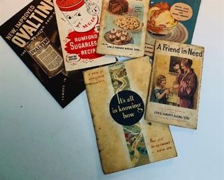 Vintage advertising cookbooks