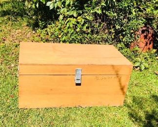 Hand made storage box with shelf