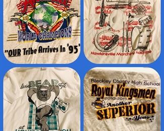 Many never worn vintage band tees /braves tees