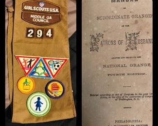 1980’s Girl Scout sash with more patches than pictured
ANTIQUE 1878 MANUAL BOOK SUBORDINATE GRANGES PATRONS OF HUSBANDRY