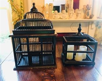 2 Piece Decorative Bird Cage Set