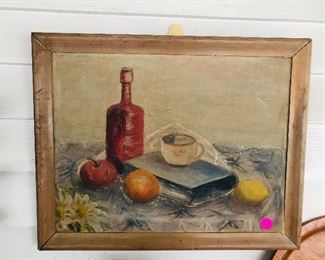vintage still life painting