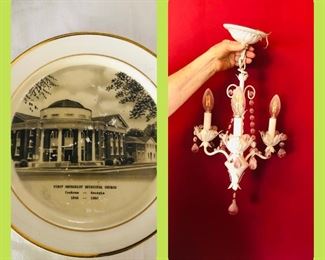 1960 Cochran Methodist episcopal church plate
Barely used chandelier