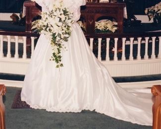 Wedding dress professionally preserved in acid free box size 8