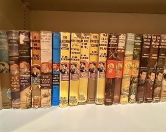Hardy Boys and other vintage books.
