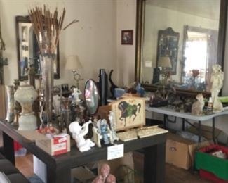 Antique mirror, collectibles,