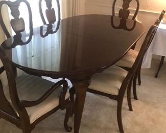 traditional cherry formal dining and 6 ch- wonderful well kept condition