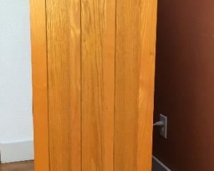 Side view of Mission Style Cabinet.