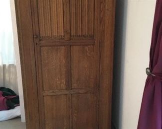 Antique Oak Armoire /Closet/ Storage (6ft H x 3ft W x 21in D)