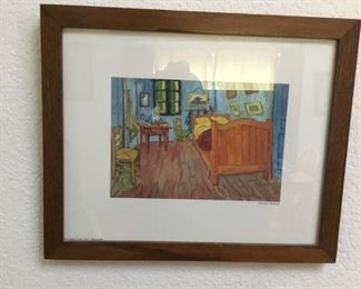 Van Gogh print - Vincent's  Bedroom (15.25in x 12.5in)