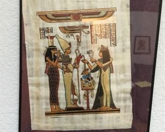 Egyptian Painting on Papyrus paper