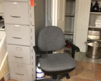 Office Chair, File Cabinet