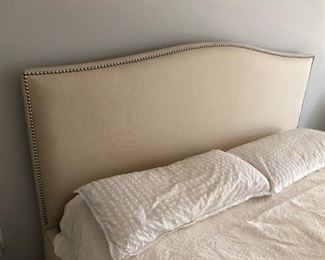 Crate & Barrel Collette King Bed (with mattress) 82" wide x 51" tall x 86.5" long (when moved in the movers made a small hole in the back which was sort of repaired - you won't see it and it's not an issue if you have it against a wall) Retail for bed is $1999 - Asking $1000 including mattress if you want it.