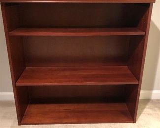 Bookcase measures 12.5" deep x 35.5" wide x 3' tall. Both shelves are adjustable. Asking $40
