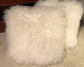 Pair of Crate & Barrel fluffy pillows "Pelliccia" 16" retail was $90 per pillow. Asking $40 for the pair.