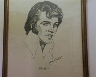Elvis on canvas by Richard Axtell