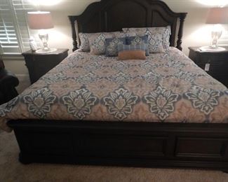 King size bed from Haverty's.  Gorgeous.  Mattress is sold separately and is a Tempur Contour King