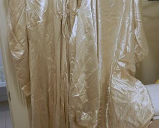 Vintage satin wedding dress.  Small size.  As is
