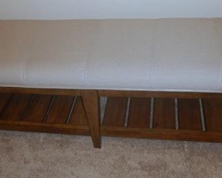 Aged Brandy bench from Havertys