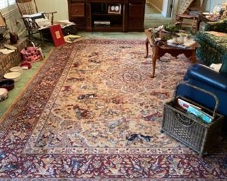 Large rug with rug pad. 