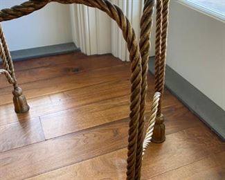 Iron Rope Table with Glass