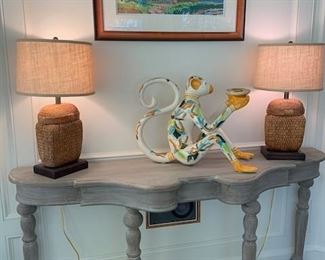 Grey Demi-lune Console