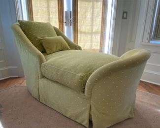 Green Polkadot Chaise