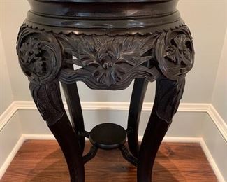 19th c, Carved Flower Table