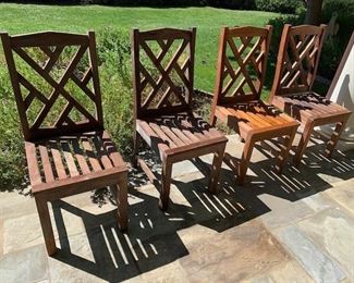 Teak Patio Chairs (12)