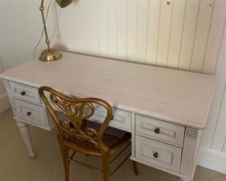 Pottery Barn Desk with Bunny Desk Lamp