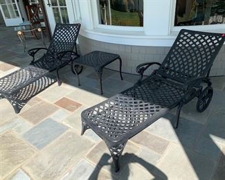 Chaise Lounges with Table