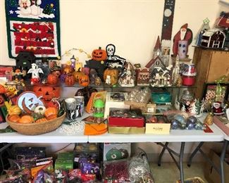 Halloween, lights, pumpkins, decorations.