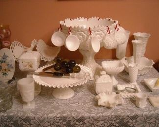 Very nice, large collection milk glass