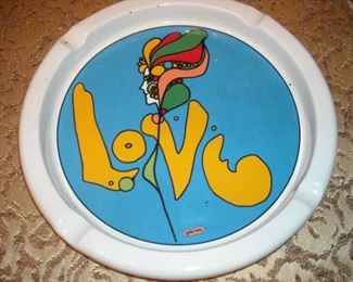 Large ashtray by popular 50s artist Peter Max