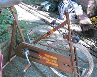 Vintage Sunspirit exercise bike with manual