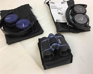 JVCSony Headphones, Binoculars