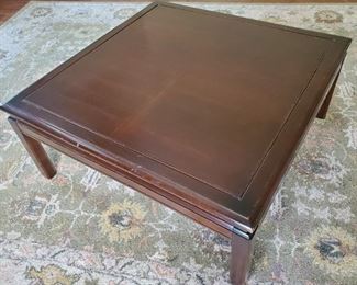 Mahogany CampaignStyle Coffee Table  Set