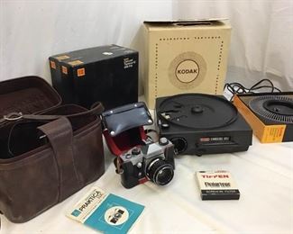 Practica LLC Film Camera Kodak Slide Projector