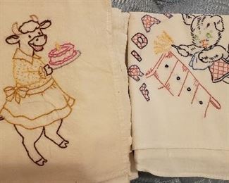 vintage linens, handtowels