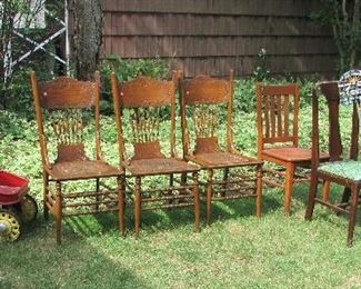 Antique Chairs, vintage wagon