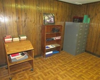 Bookcase, 2 Tall File Cabinets