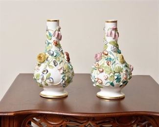 22. Pair Vintage Porcelain Urns