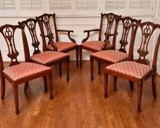 42. Set of Six 6 Georgian Style Dining Chairs