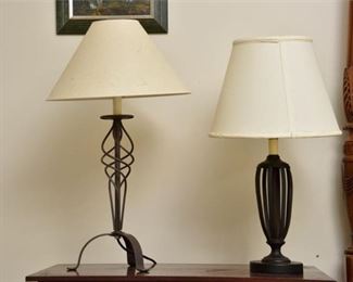 74. Two 2 Decorative Metal Lamps