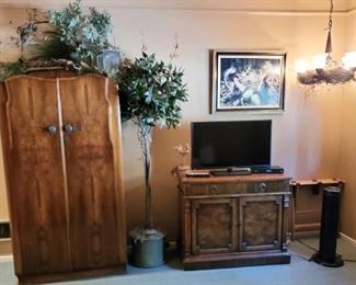 Antique Armoire and Cabinet