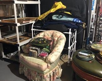 Occasional chairs, ottomans & shelving