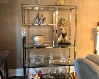 Chrome & glass etagere & Quality home contents